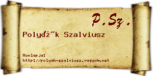 Polyák Szalviusz névjegykártya